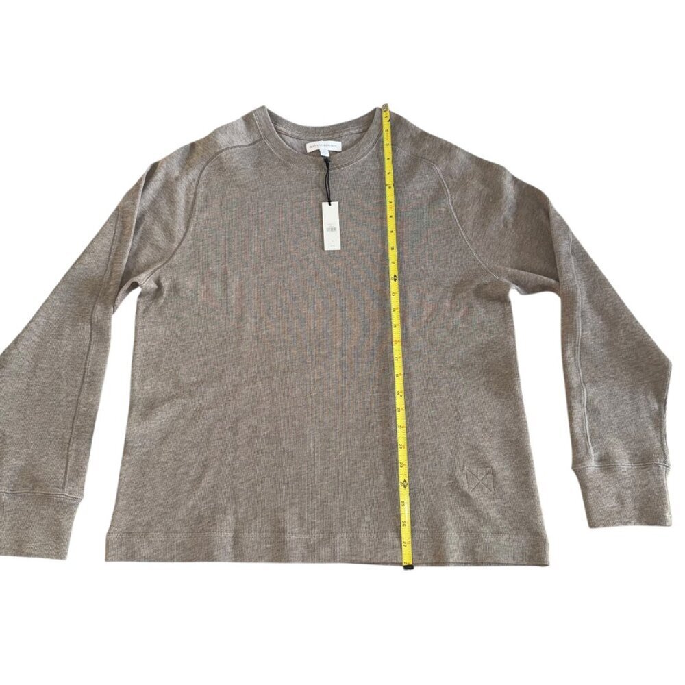 Banana Republic Thermal Waffle Knit Pullover Oatmeal Beige Mens Large NWT - Picture 4 of 8
